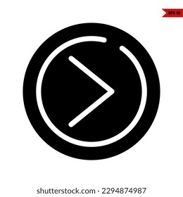 illustration of arrow button on the keyboard glyph icon