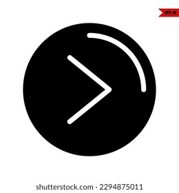 illustration of arrow button on the keyboard glyph icon