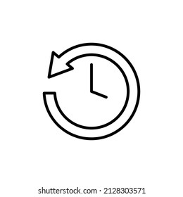Ilustración con reloj de flecha para el diseño de concepto. Concepto de cuenta regresiva. Reloj redondo. Ilustración vectorial. imagen de stock.