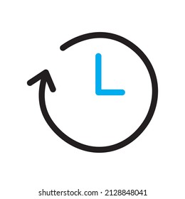 Illustration with arrow clock for concept design. Countdown concept. Round clock. Vector illustration. stock image. 
