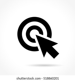 Illustration of arrow cursor icon on white background