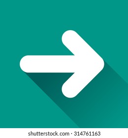 illustration of arrow flat design icon isolated