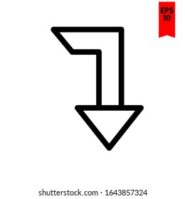 illustration of arrow flat icon