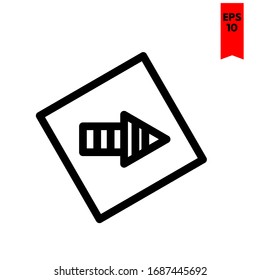 illustration of arrow flat icon
