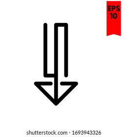 ilustración de icono plano de flecha