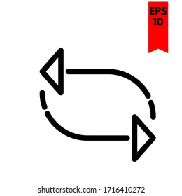 ilustración de icono plano de flecha