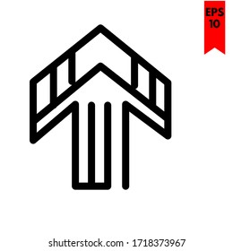 ilustración de icono plano de flecha