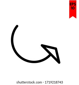 Illustration of arrow flat icon