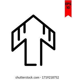 Illustration of arrow flat icon