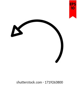 Ilustración del icono de flecha plana
