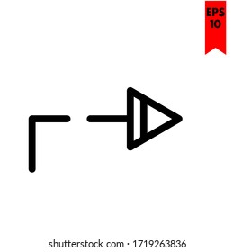 Illustration of arrow flat icon