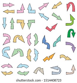 Illustration of arrow graphics set