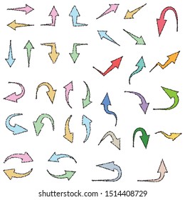 Illustration of arrow graphics set