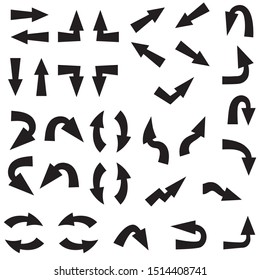 Illustration of arrow graphics set