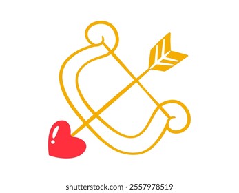 illustration of arrow with heart