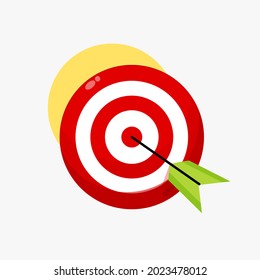 Illustration of an arrow hitting the target