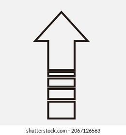 Ilustración del icono de flecha como la dirección de la carretera adecuada para sus necesidades de diseño de material