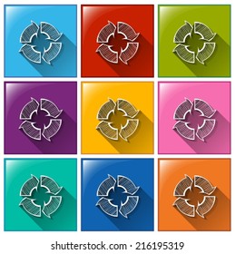 Illustration of the arrow icons on a white background