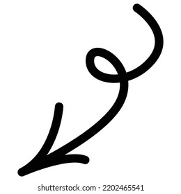 Illustration of arrow line icon