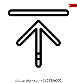 illustration of arrow line icon 