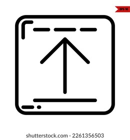illustration of arrow line icon 
