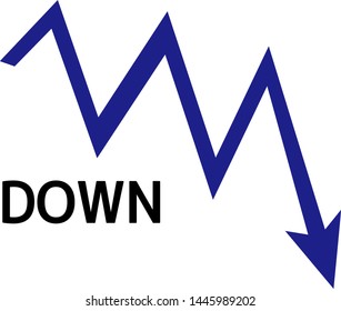 Illustration of an arrow pointing down