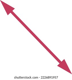 Illustration of an arrow pointing up and down (bidirectional)