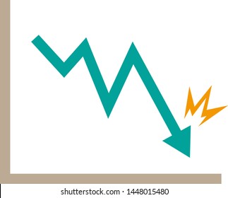 Illustration of an arrow pointing down.
Illustration of line graph