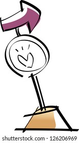 Illustration of arrow sign