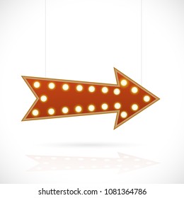 Illustration of an arrow sign isolated on a white background.