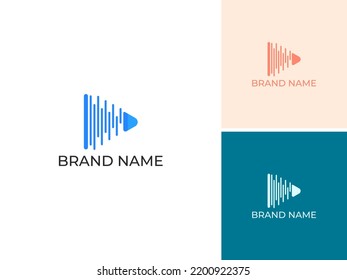 ILLUSTRATION ARROW, TRIANGLE LINIE, PLAY-BUTTON-LOGO-SYMBOL-DESIGN-VEKTOR 