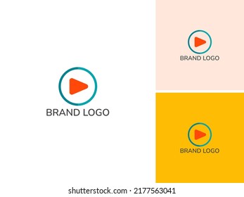 ILLUSTRATION ARROW, TRIANGLE, PLAY BUTTON LOGO DESIGN VECTOR 