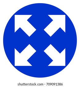 Illustration of arrows blue circle icon