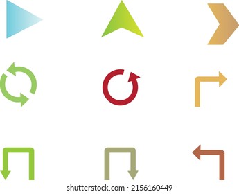 Illustration of arrows for directions, can be used as directions.