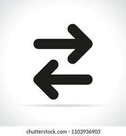 Illustration of arrows icon on white background
