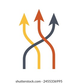 illustration of arrows up on white background.