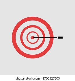 Illustration of arrows for target accuracy. Circle icon with arrows. Circle icon with arrows in vector shape.