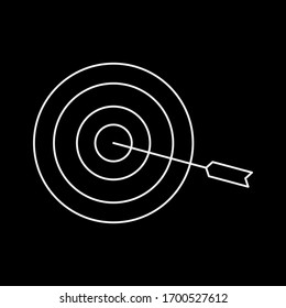 Illustration of arrows for target accuracy. Circle icon with arrows. Circle icon with arrows in vector shape.