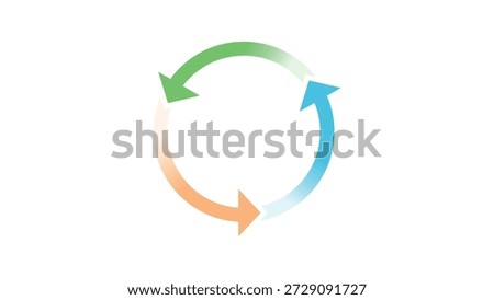 Illustration of arrows that represent circulation and processes
