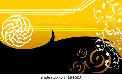 Illustration of art abstract design in black colour	