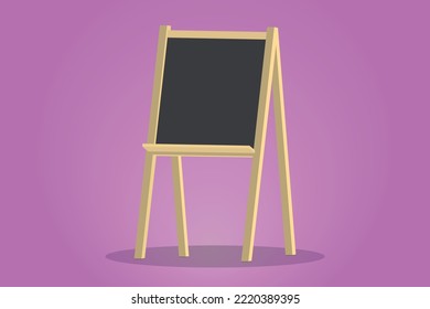 illustration of a art board stand vector design pink background