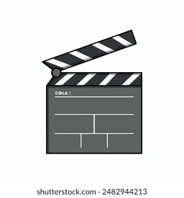 illustration art clapper sticker design