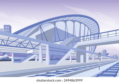 Illustration art of Cox's Bazar Railway Station