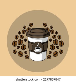 illustration art cup coffee design