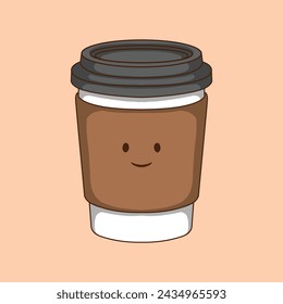 illustration art cute cup coffee sticker
