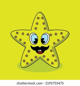 illustration art cute starfish characterdsign