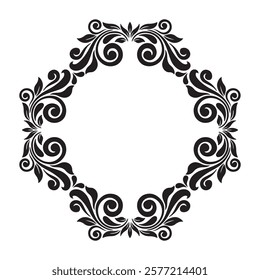 illustration art engraving mandala circle frame tattoo and tshirt design	