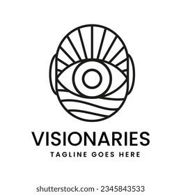 Illustration Art Eye illusion, secret, treasure, magic, vision, mystery, visual and optical logo design