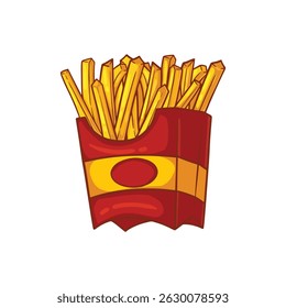 illustration art fried fries sticker design