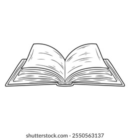 illustration art hand drawn book line art vector design